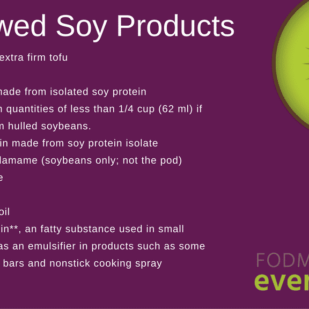 Soy Products Allowed On the Low FODMAP Diet