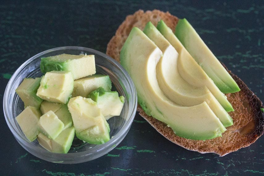 The clear dish contains 30 g of avocado; there is also 30 g of avocado on the toast. Is Avocado Low FODMAP?
