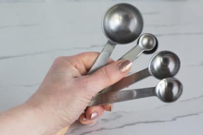 Using the right measuring tools are important in the Low FODMAP diet. We love our measuring spoons!