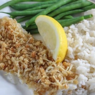 Low FODMAP Parmesan crusted flounder Parmesan and Panko Crusted Flounder