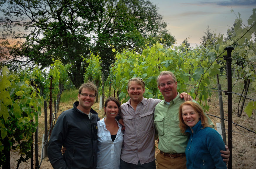 The Wine Rayzyn Company third generation family owners- Andrew Cates and his family. Photo courtesy of The Wine Rayzyn Company.
