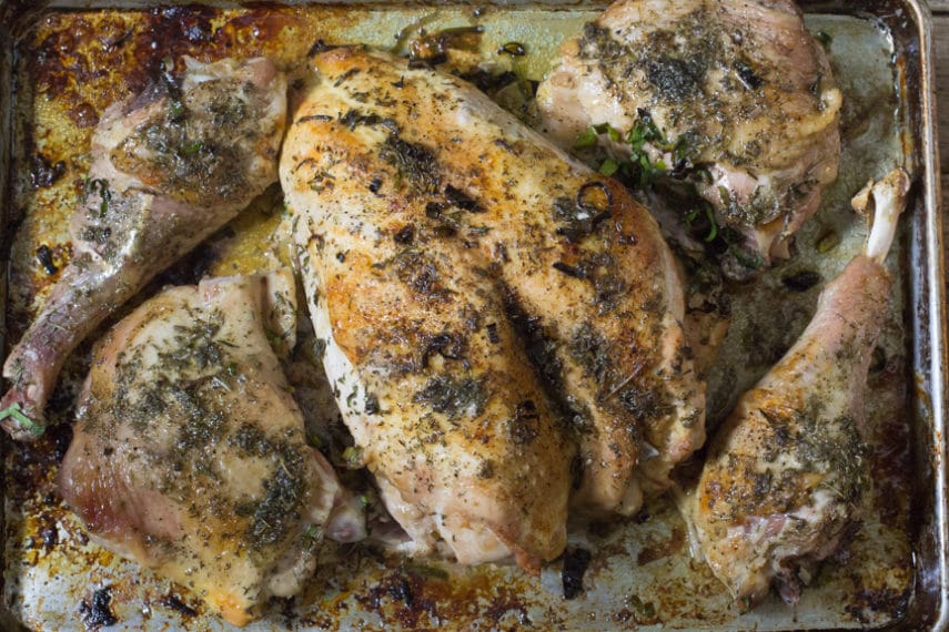 Fastest & Easiest Roast Turkey Ever- cooked on a sheet pan
