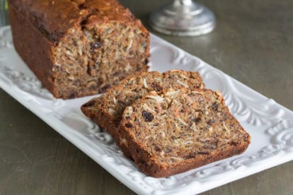 Poppy Seed Carrot Banana Bread slices.