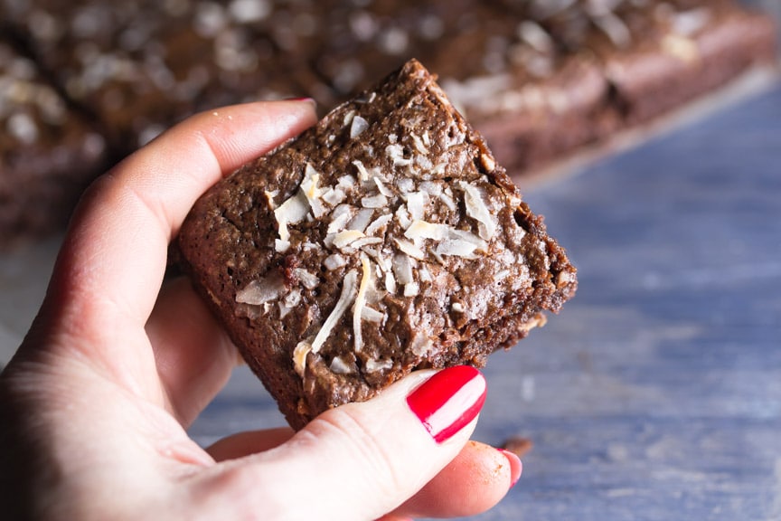 toasted almond brownies