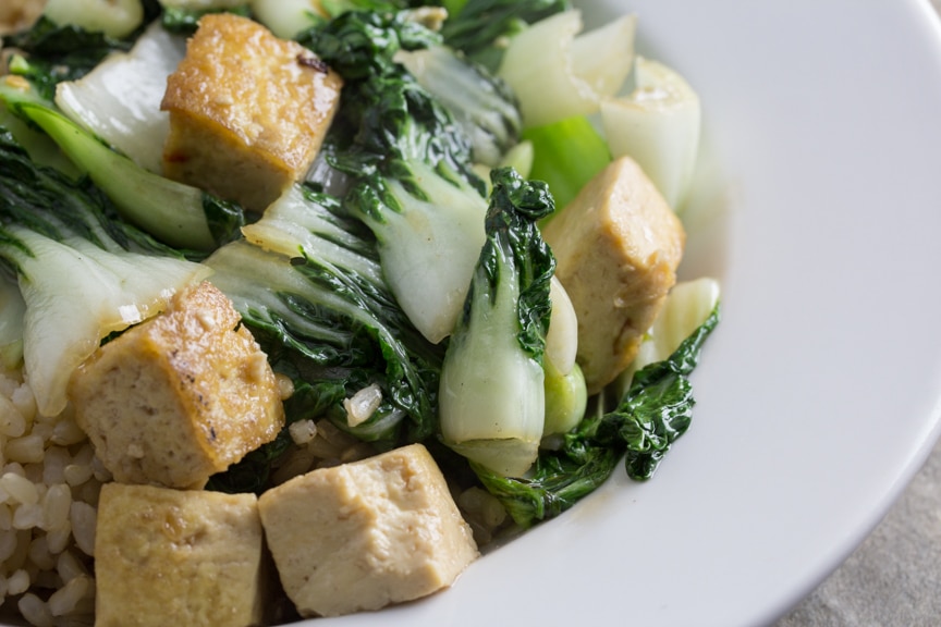  Low FODMAP Tofu with Baby Bok Choy and Oyster Sauce