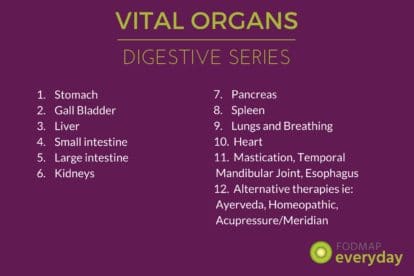 Digestion Series empowering you with information and understanding of the functions of the vital organs in digestion, includes simple self care techniques.