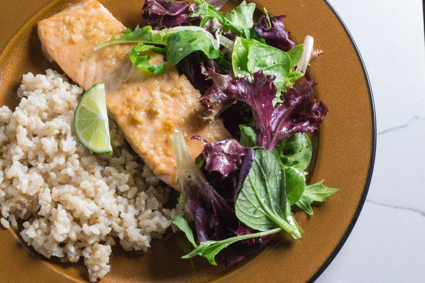 low FODMAP miso glazed salmon