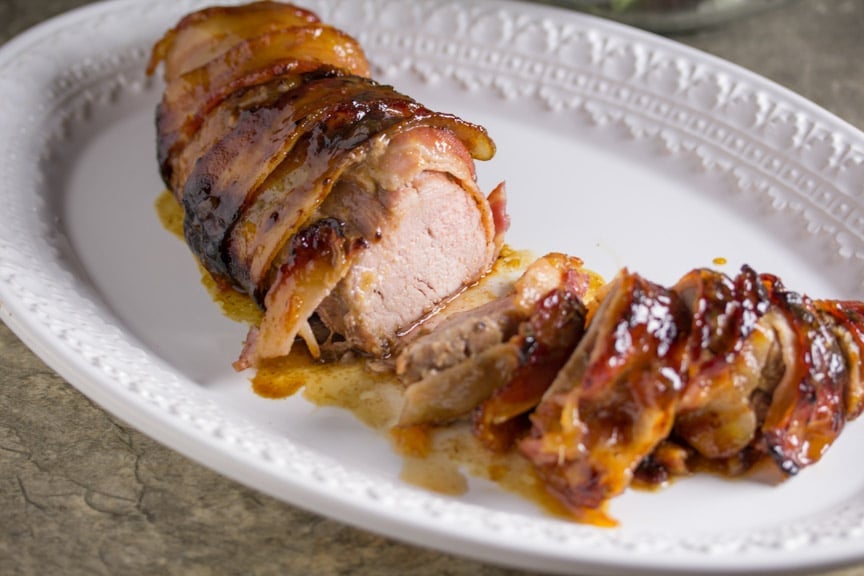 bacon wrapped pork loin