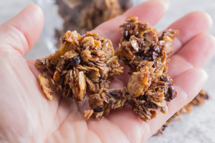 chunks of chocolate granola