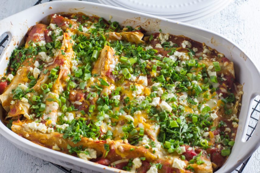 Low FODMAP Chicken Enchiladas