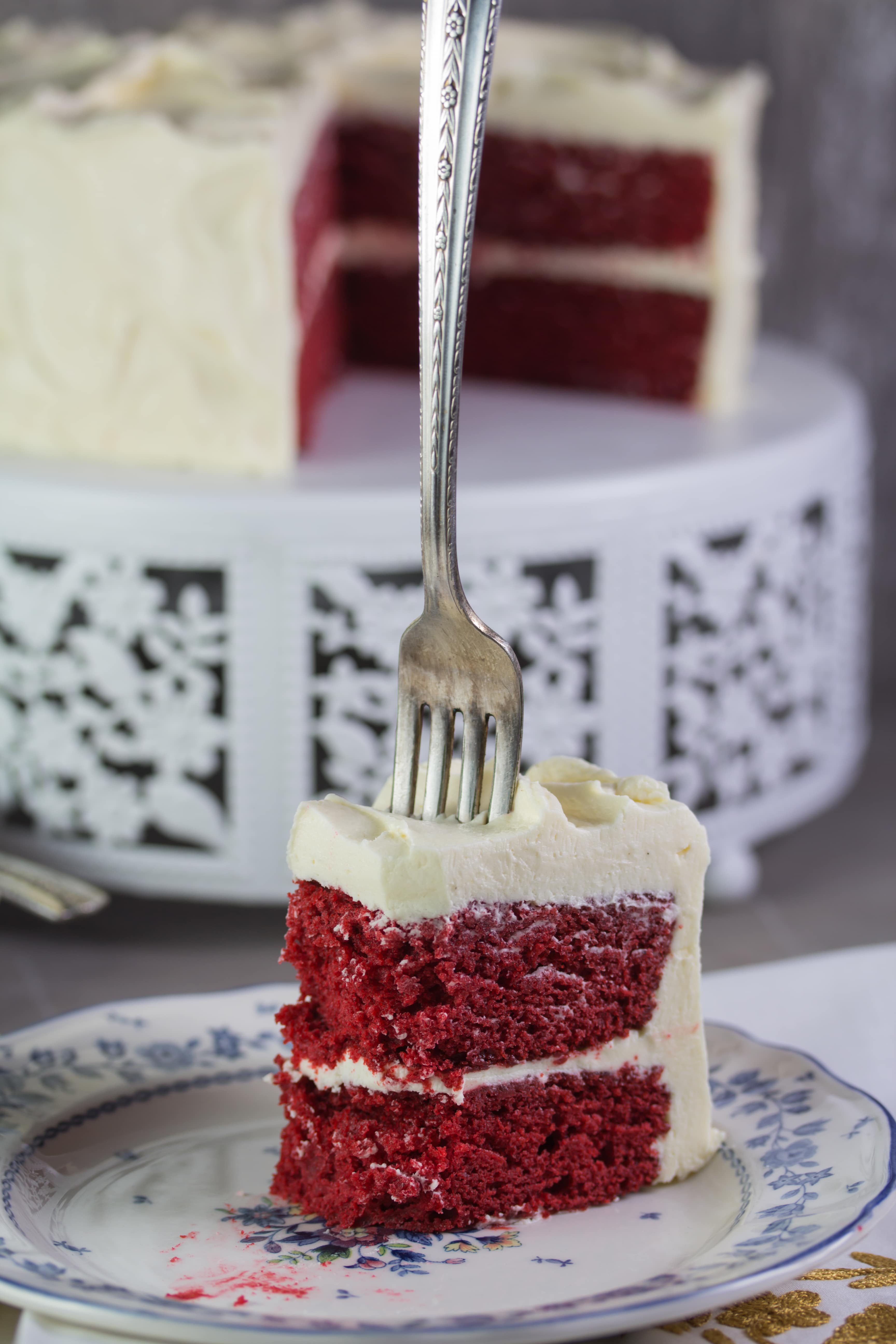 A slice of Red Velvet Cake- moist! 