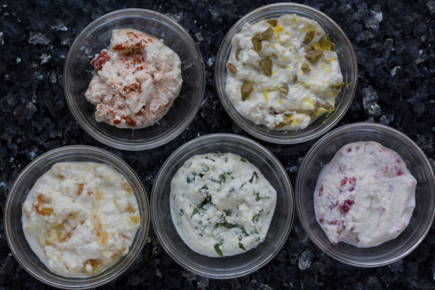 low FODMAP Flavored Ricotta Spreads 