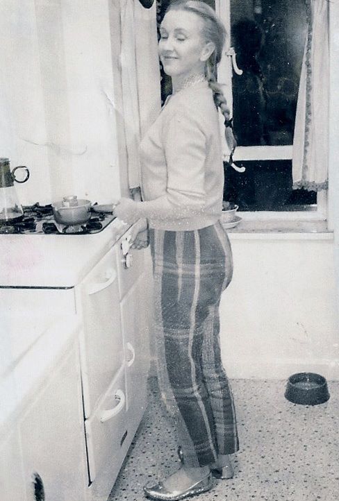 Mom standing at the stove -1960s