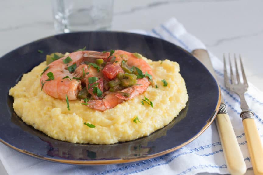 Low FODMAP Shrimp and Cheesy Grits