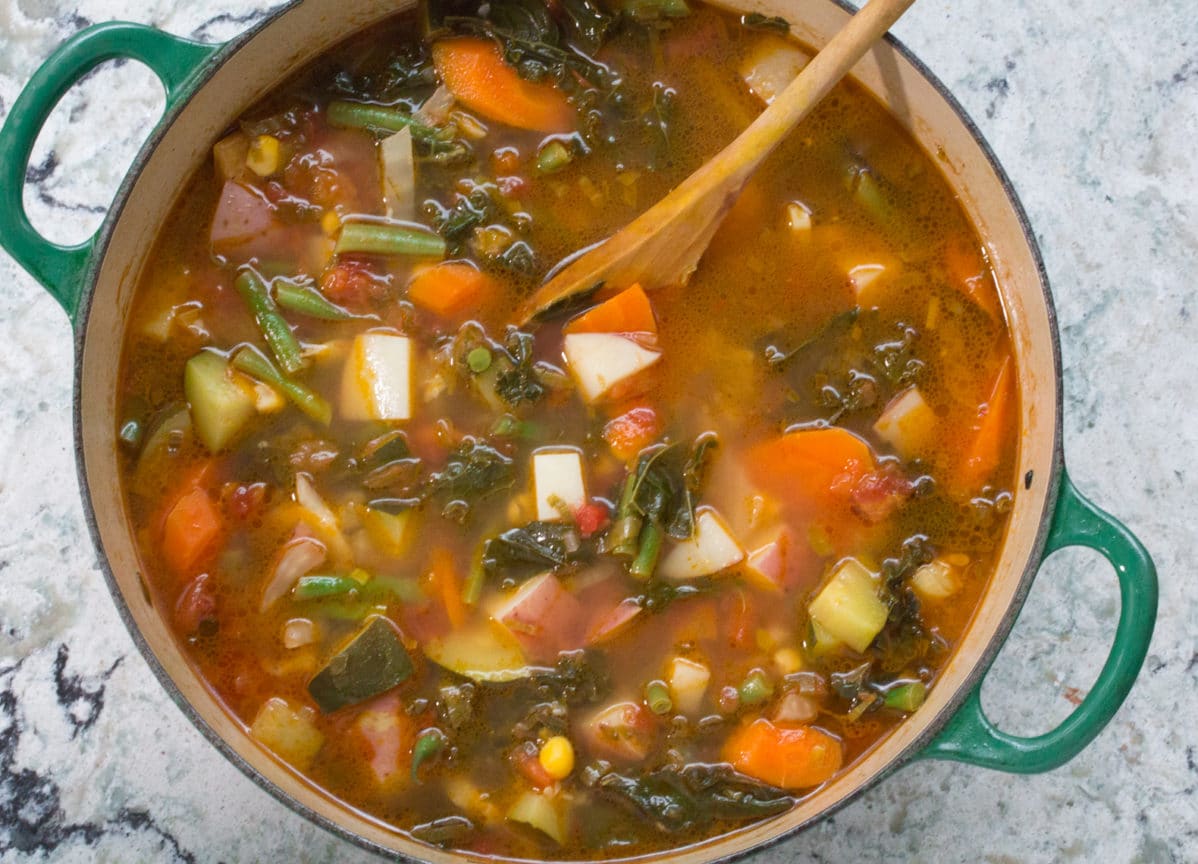 Low FODMAP Summer Garden vegetable Soup