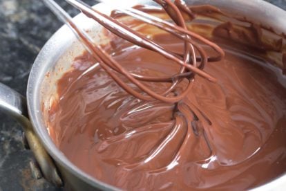 finished dark chocolate ganache
