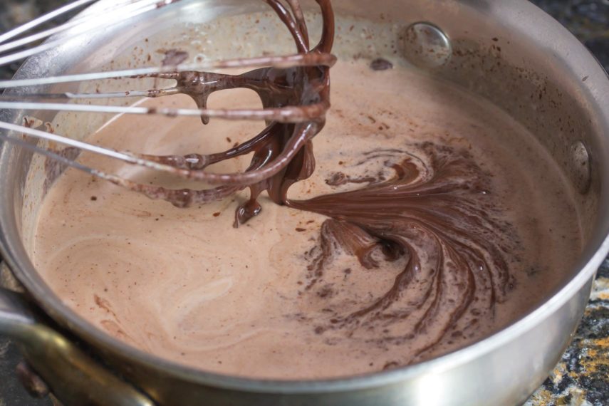 making dark chocolate ganache 3
