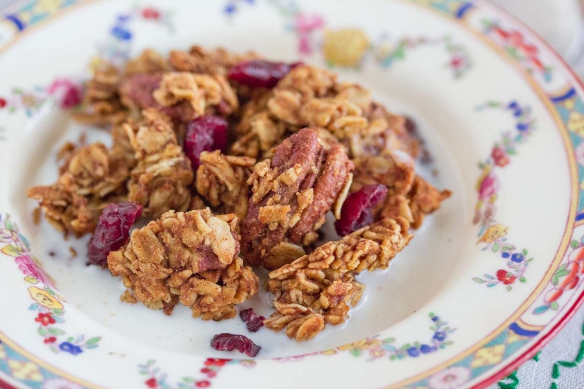 pumpkin granola closeup