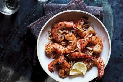 roasted shrimp with almonds