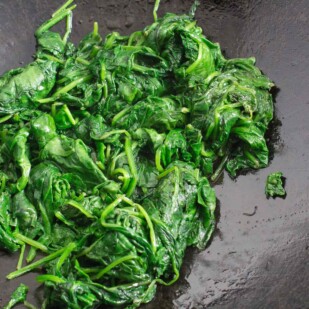 what to eat sauteed spinach and kale in a wok