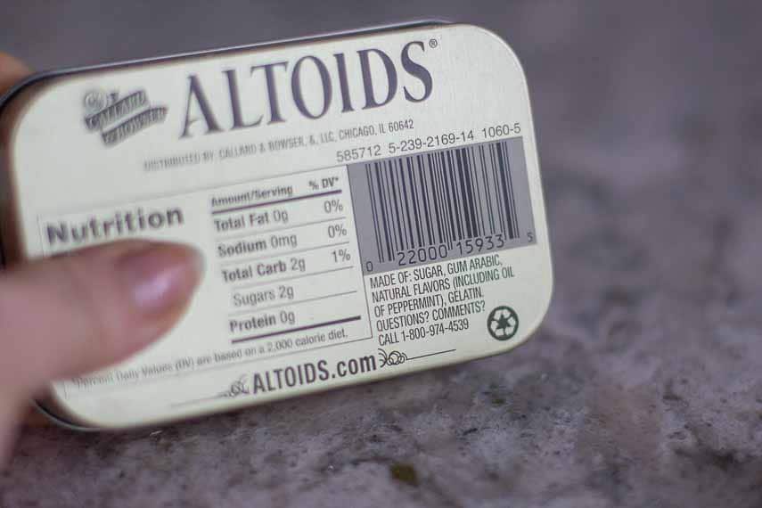 Got Bad Breathe? Altoids tin label. breath mints