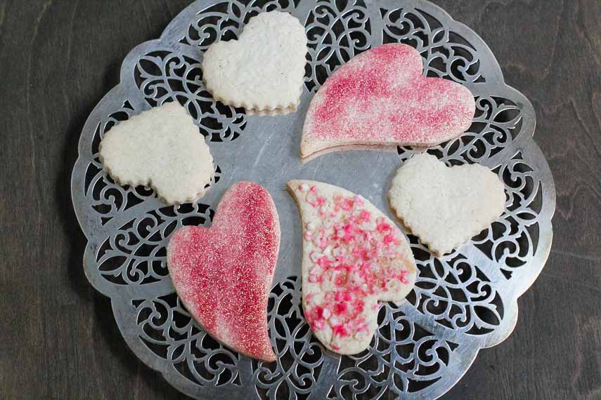 heart shaped sugar cookies