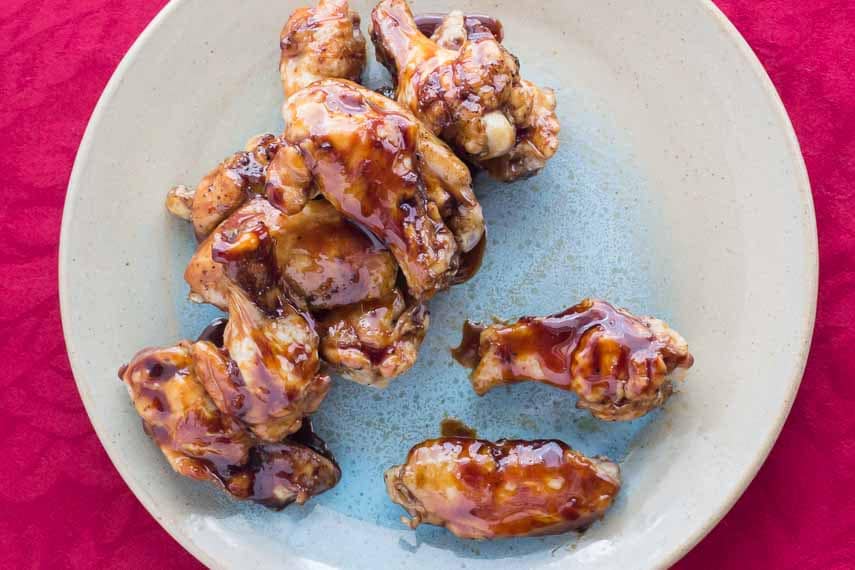 Sticky Maple Ginger Soy Glazed Chicken Wings