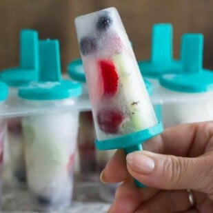 Coconut Water & Fresh Fruit Popsicles