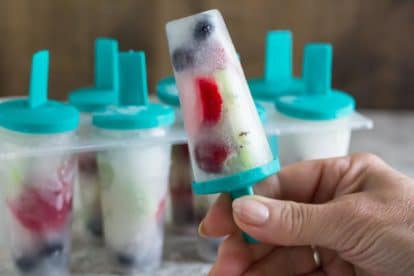 Coconut Water & Fresh Fruit Popsicles