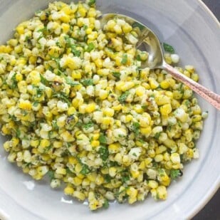 Grilled Corn Salad with Parmesan & Parsley