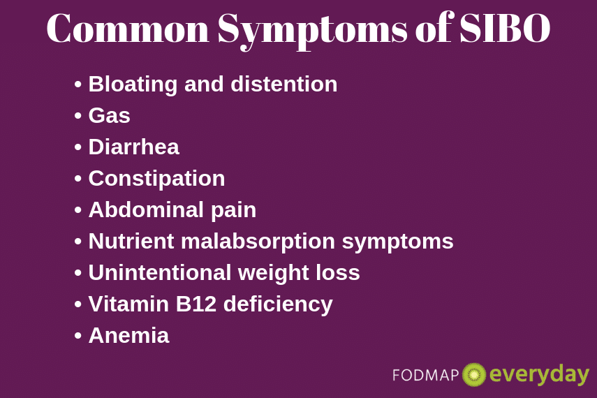 Common Symptoms of SIBO -www.fodmapeveryday.com