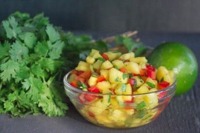 low FODMAP pineapple salsa