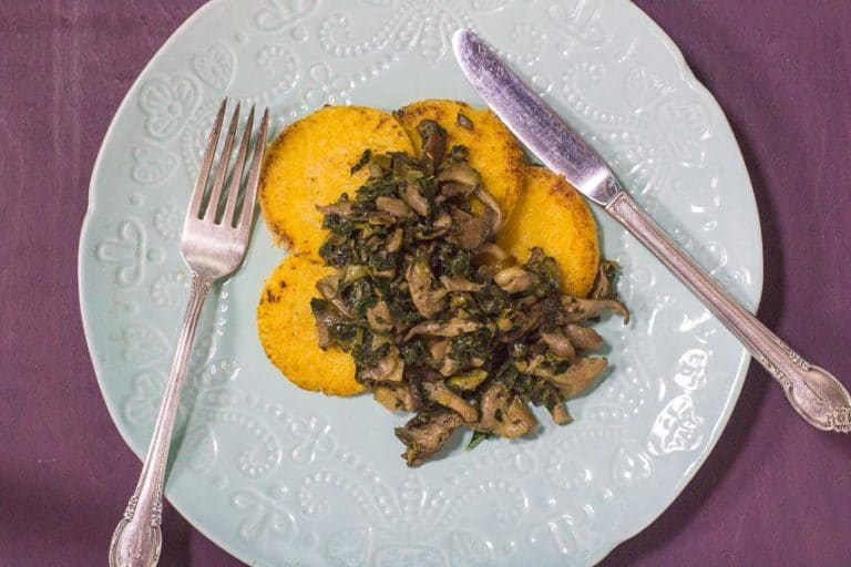 Low FODMAP Polenta with Sautéed Mushrooms & Kale FODMAP Everyday
