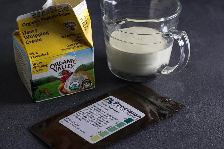 making DIY lactose-free cream
