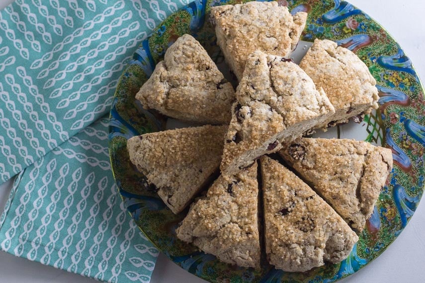 overhead of low FODMAP vegan scones