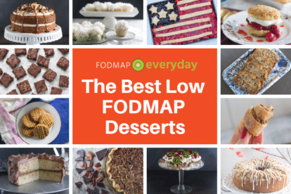 Cpllage of Low FODMAP Desserts