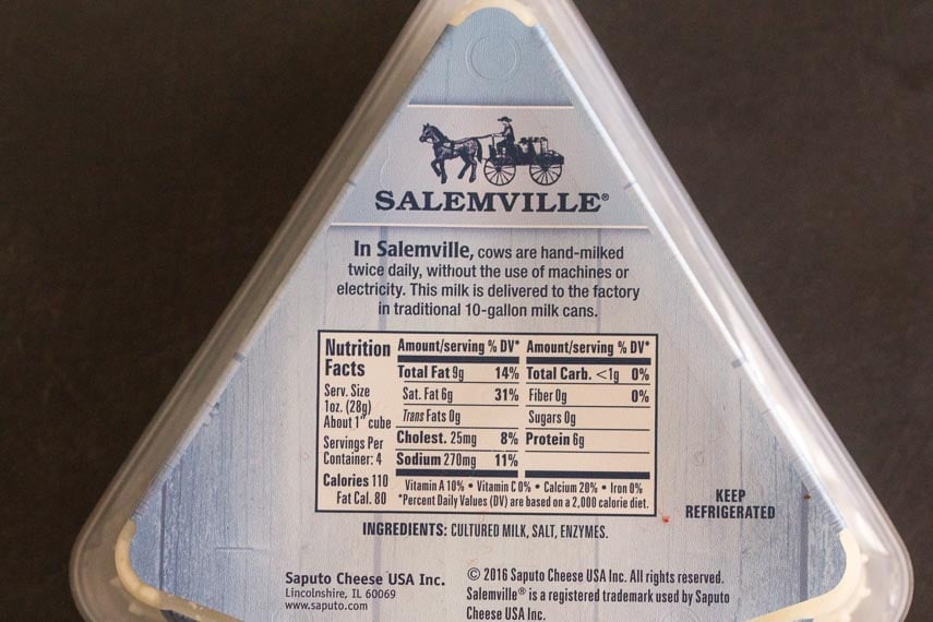 US Domestic blue cheese label