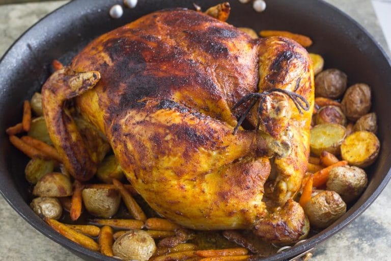 Low FODMAP Whole Roasted Curry Chicken with Carrots & Potatoes - FODMAP ...