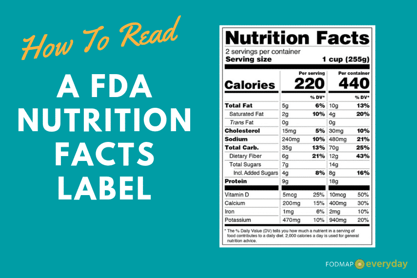 Learn How to Read A Nutrition Facts Label