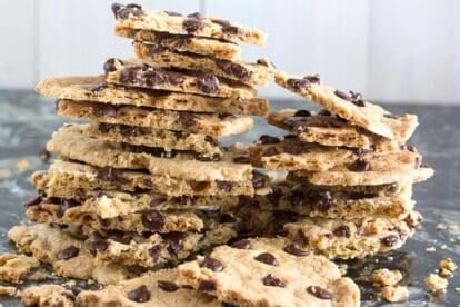 slabs-of-chocolate-chip-cookie-brittle-bark-on-a-dark-quartz-background.