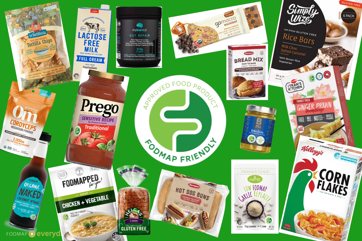 FODMAP FRIENDLY certified foods.