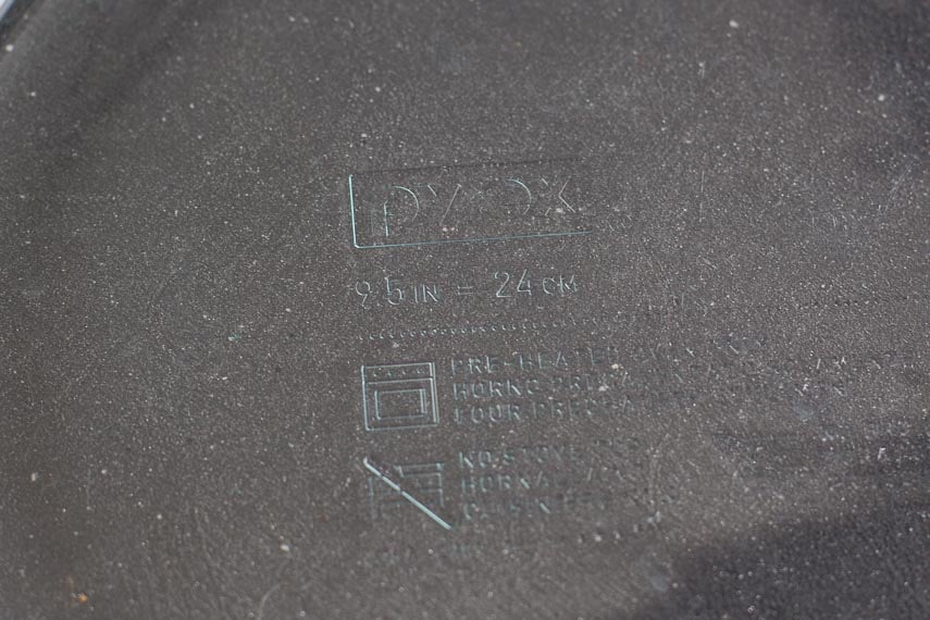 Deep dish pie plate 9.5 inch 24 cm stamp