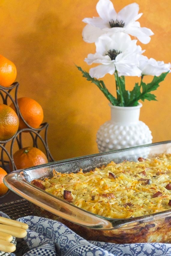 closeup of Low FODMAP Breakfast Casserole