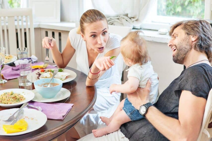 family eating. vilevi via 123rf