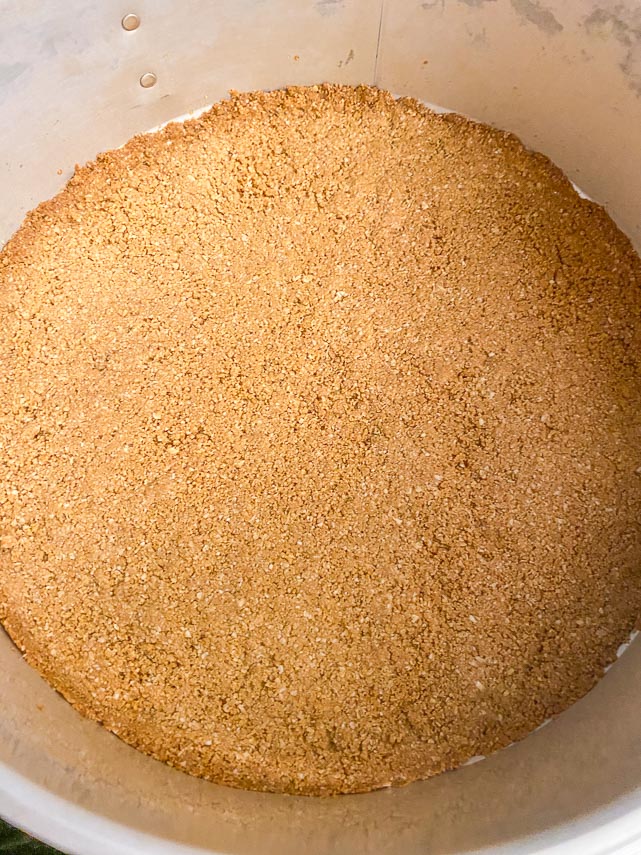 crumb crust in springform pan baked till lightly browned