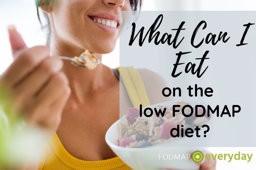 Feature Image for What Can I Eat On The Low FODMAP Diet - photo of a woman eating from a bowl