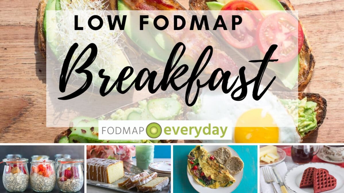 collage of low fodmap breakfast images for feature image