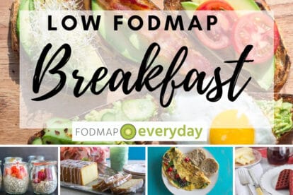 collage of low fodmap breakfast images for feature image