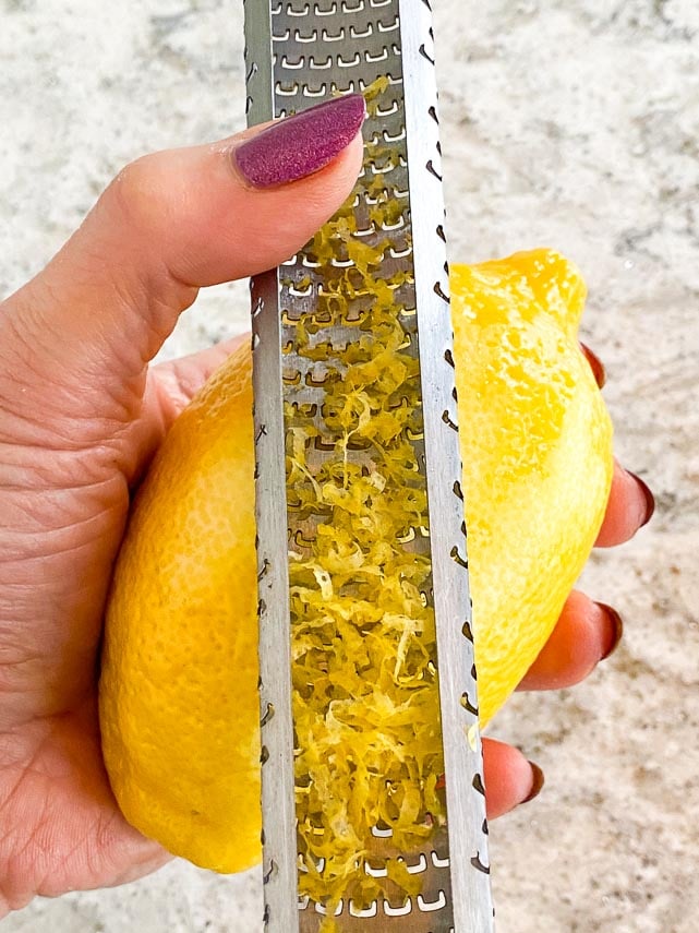 use a microplane zester for fluffy lemon zest
