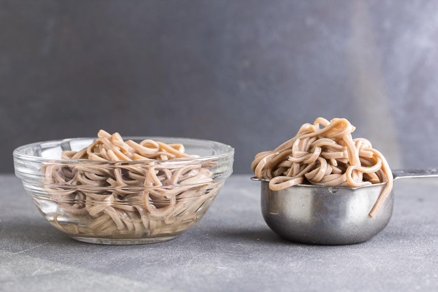 90 g of soba, cooked, is more than the one-third cup that Monash states